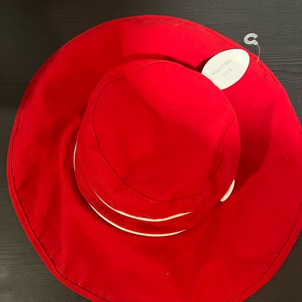 C.C. Collection Hats NWT one size red and white